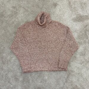Cozy Women's Turtleneck Sweater in Tan